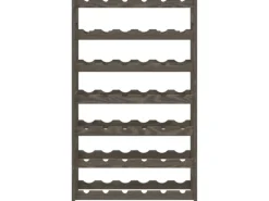 vidaXL Weinregal für 42 Flaschen Grau Massivholz Kiefer
