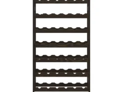 Best vidaXL Weinregal für 42 Flaschen Schwarz Massivholz Kiefer 62,5 x 25 x 102 cm