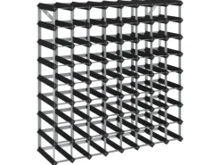 Outlet vidaXL Weinregal für 72 Flaschen Schwarz Massivholz Kiefer