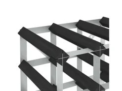 Outlet vidaXL Weinregal für 72 Flaschen Schwarz Massivholz Kiefer