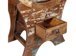 Hot vidaXL Weinregal für 10 Flaschen Altholz Massiv