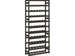 Outlet vidaXL Weinregal für 77 Flaschen Schwarz Massivholz Kiefer