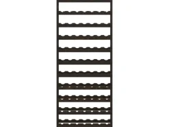 Outlet vidaXL Weinregal für 77 Flaschen Schwarz Massivholz Kiefer