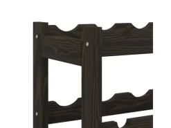 Outlet vidaXL Weinregal für 77 Flaschen Schwarz Massivholz Kiefer