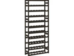 Outlet vidaXL Weinregal für 77 Flaschen Schwarz Massivholz Kiefer