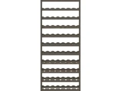 Outlet vidaXL Weinregal für 77 Flaschen Grau Massivholz Kiefer