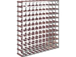 vidaXL Weinregal für 120 Flaschen Braun Massivholz Kiefer