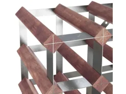 vidaXL Weinregal für 120 Flaschen Braun Massivholz Kiefer