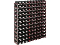 vidaXL Weinregal für 120 Flaschen Braun Massivholz Kiefer