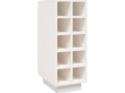 vidaXL Weinregal Weiß 23x34x61 cm Massivholz Kiefer