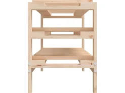 Hot vidaXL Weinregal 109,5x30x42 cm Massivholz Kiefer