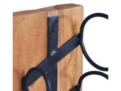 vidaXL Weinständer für 6 Flaschen 35x35x100 cm Massivholz Teak