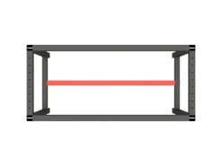 vidaXL Werkbankgestell MattSchwarz und MattRot 110x50x79 cm Metall
