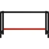 New vidaXL Werkbankgestell Metall 150x57x79 cm Schwarz und Rot