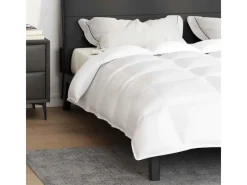 vidaXL Winterbettdecke Weiß 200 x 200 cm Feder 42007654