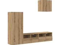 vidaXL Wohnwand 4-Tlg Artisan-Eiche Holzwerkstoff 3402780