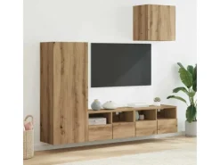 vidaXL Wohnwand 4-Tlg Artisan-Eiche Holzwerkstoff 3402780