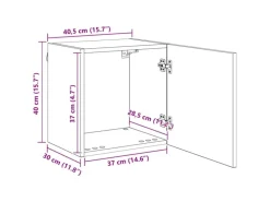 vidaXL Wohnwand 4-Tlg Artisan-Eiche Holzwerkstoff 3402780
