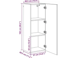 vidaXL Wohnwand 4-Tlg Artisan-Eiche Holzwerkstoff 3402780