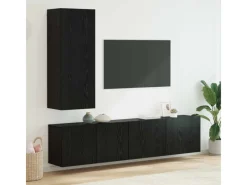 vidaXL Wohnwand 5-Tlg Schwarz Eichen-Optik Holzwerkstoff 3402778