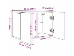 vidaXL Wohnwand 5-Tlg Schwarz Eichen-Optik Holzwerkstoff 3402778