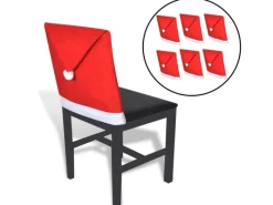 Outlet vidaXL 6x Stuhlhussen Weihnachtsmützen