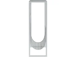 vidaXL Zeitschriftenständer Silbern 35x15x45 cm Stahl