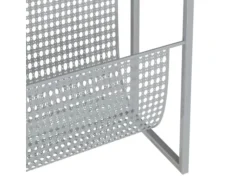 vidaXL Zeitschriftenständer Silbern 35x15x45 cm Stahl