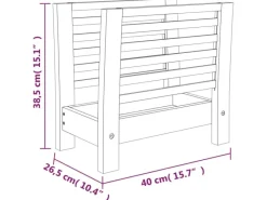 Sale vidaXL Zeitschriftenständer 40x26,5x38,5 cm Massivholz Nussbaum