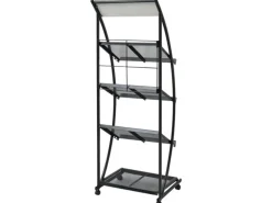 vidaXL Zeitschriftenständer 47 x 40 x 134 cm Schwarz und Weiß A4