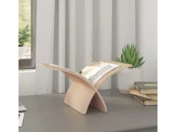 vidaXL Zeitungsständer Holz Freistehend Natur