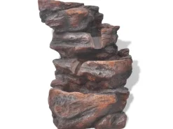 Sale vidaXL Zimmerbrunnen mit LED-Licht Polyresin 24 x 33,5 x 45,5 cm