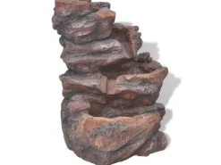 Sale vidaXL Zimmerbrunnen mit LED-Licht Polyresin 24 x 33,5 x 45,5 cm