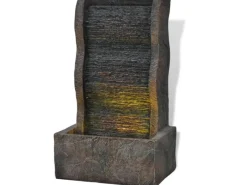 Outlet vidaXL Zimmerbrunnen mit LED-Licht Polyresin 28,5 x 20,5 x 49,5 cm