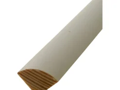 Clearance Viertelstab Kiefer Weiß lackiert 18 mm x 18 mm Länge 2400 mm Kiefer Weiß-Lackiert