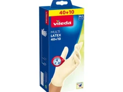 Vileda Einmalhandschuh NATURAL LATEX 40+10 M/L