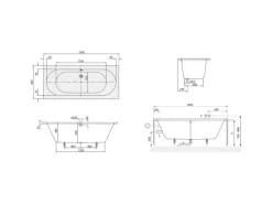 Online Villeroy & Boch Badewanne 190 x 90 cm O.novo Duo Weiß