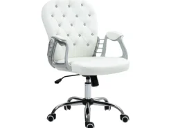 Outlet Vinsetto Bürostuhl Ergonomisch für Home Office 59 x 60 x 103 cm Weiß