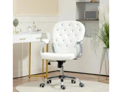 Outlet Vinsetto Bürostuhl Ergonomisch für Home Office 59 x 60 x 103 cm Weiß