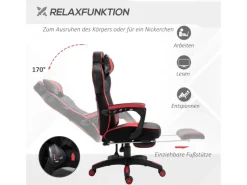 Sale Vinsetto Bürostuhl mit Einziehbare Fußstütze 65 x 70 x 118 5-128 5cm