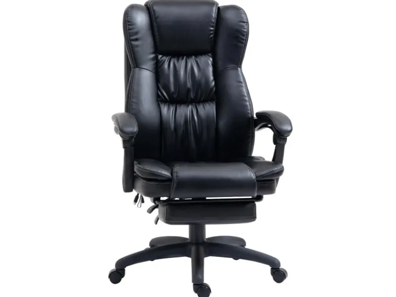 Vinsetto Bürostuhl mit Fußstütze Massagefunktion