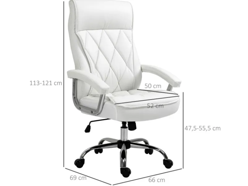 Online Vinsetto Bürostuhl mit Wippenfunktion Weiß