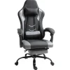 Vinsetto Ergonomischer Gaming Stuhl Höhenverstellbar 62x52x128 cm