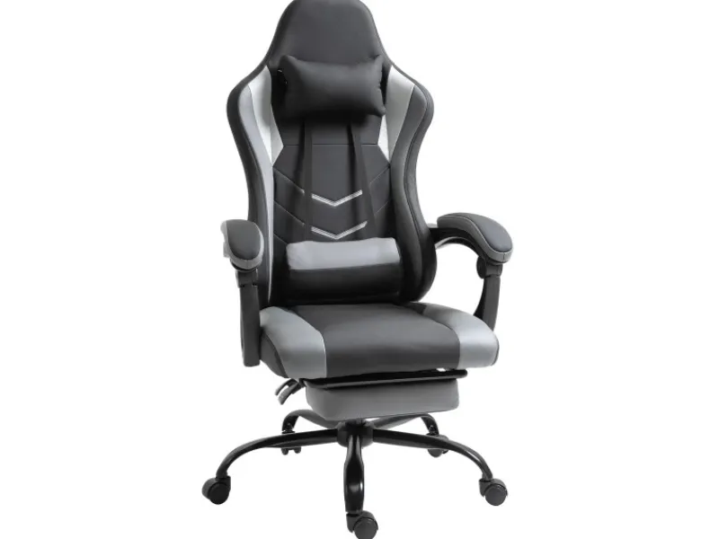 Vinsetto Ergonomischer Gaming Stuhl Höhenverstellbar 62x52x128 cm