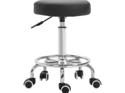 Discount Vinsetto Höhenverstellbarer Arbeitshocker mit Fußring Ø42 x 50-64 cm