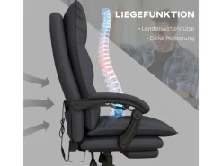 Outlet Vinsetto Massage-Bürostuhl mit Heizfunktion und Fußstütze