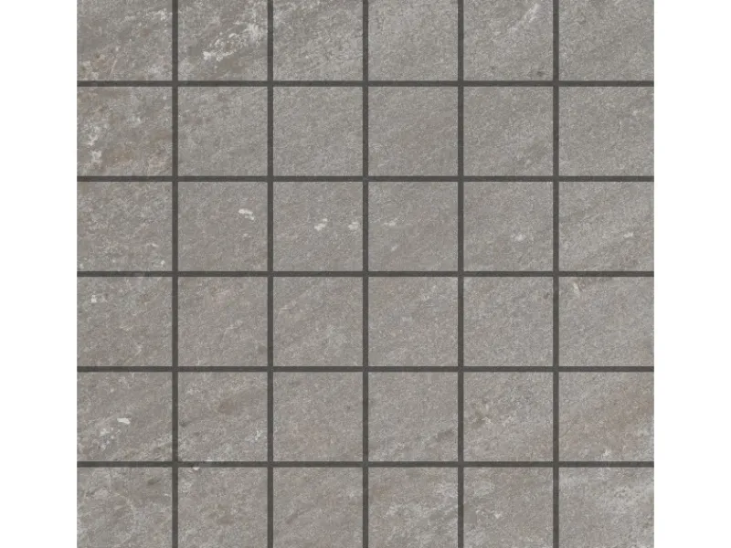 Vitra Mosaikfliese Olympus Feinsteinzeug Grau 30 cm x 30 cm