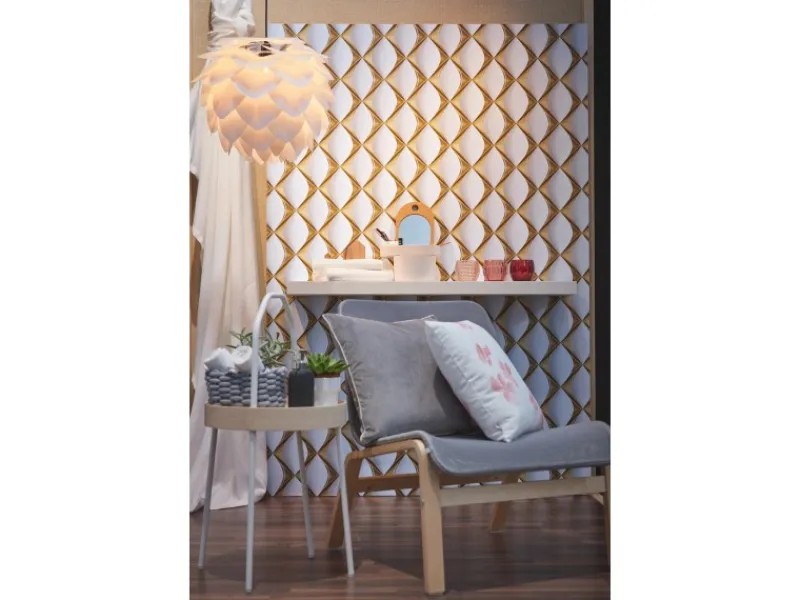 AS-Creation Vliestapete 3D Design Glänzend Leicht Strukturiert Gold Weiß FSC®