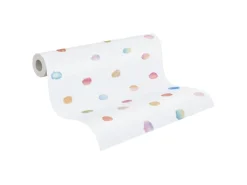 AS-Creation Vliestapete Tapete mit Punkten Kinderzimmertapete Bunt Weiß FSC®
