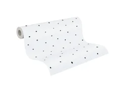 Outlet AS-Creation Vliestapete Tapete mit Punkten Kinderzimmertapete Schwarz Weiß FSC®